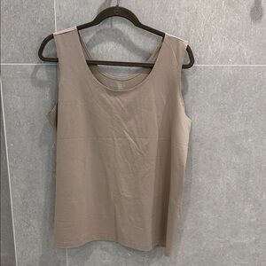 Chico's Microfiber Tank Beige Sleeveless Tank Top